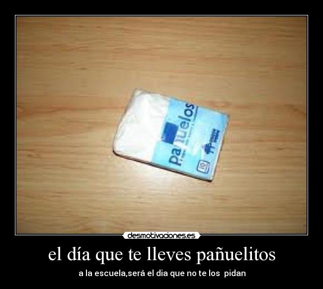 el día que te lleves pañuelitos -