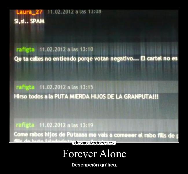 Forever Alone - Descripción gráfica.