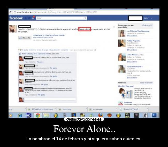 carteles forever alone san valentin febrero desmotivaciones