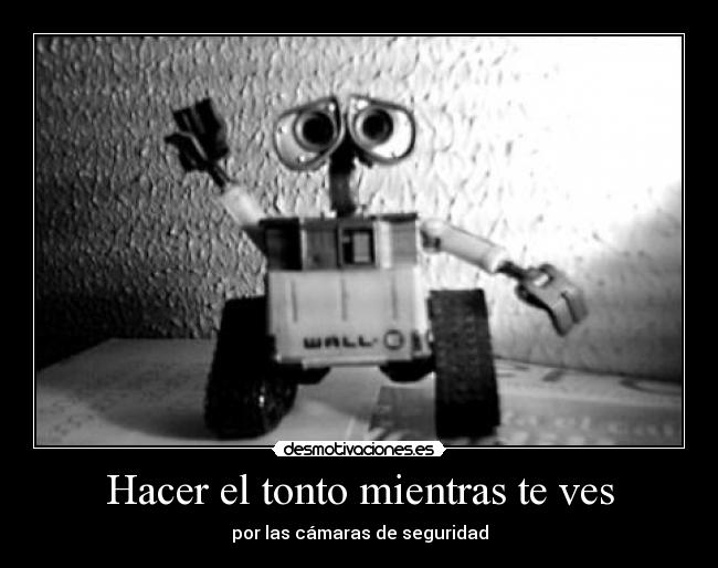 Hacer el tonto mientras te ves - por las cámaras de seguridad