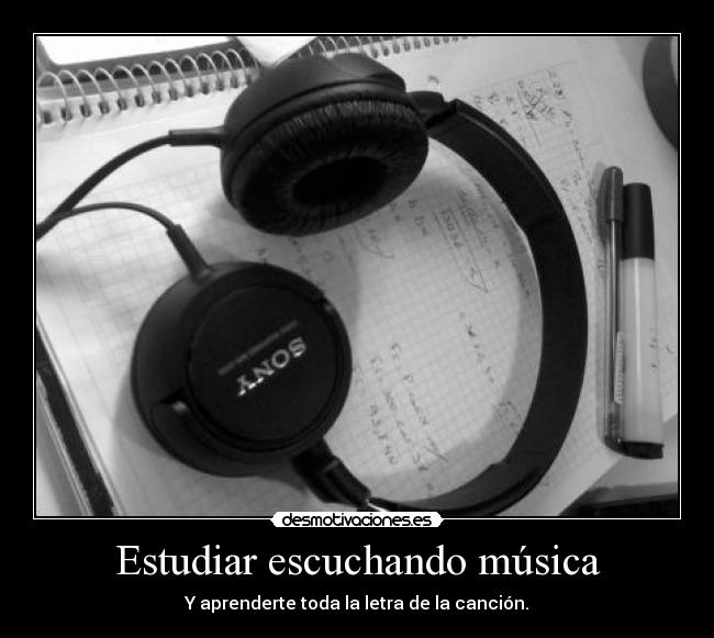Estudiar escuchando música -
