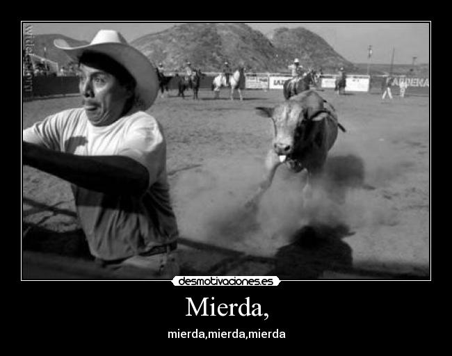 Mierda, - mierda,mierda,mierda