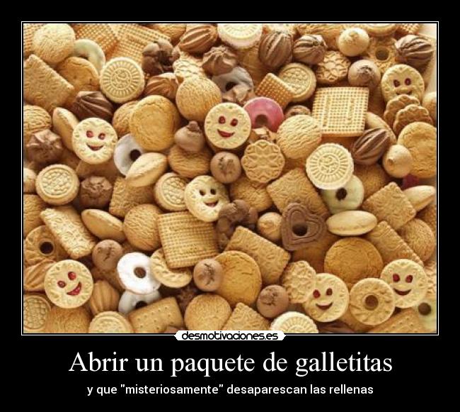 Abrir un paquete de galletitas - 