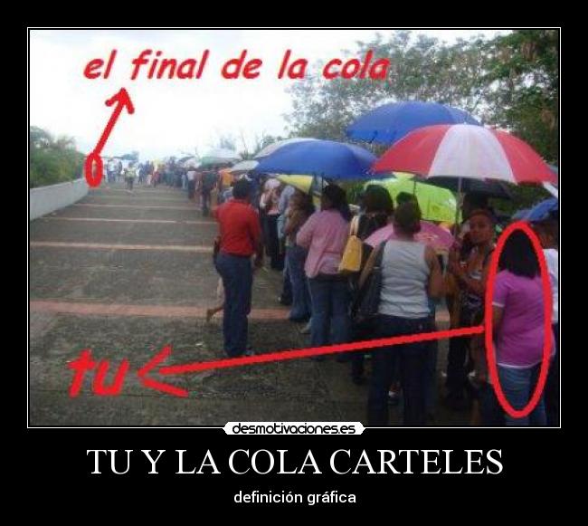 TU Y LA COLA CARTELES - definición gráfica