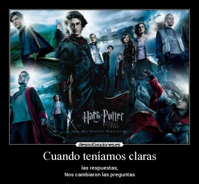 carteles harry potter ron weasley hermione granger caliz fuego rupert emma daniel desmotivaciones