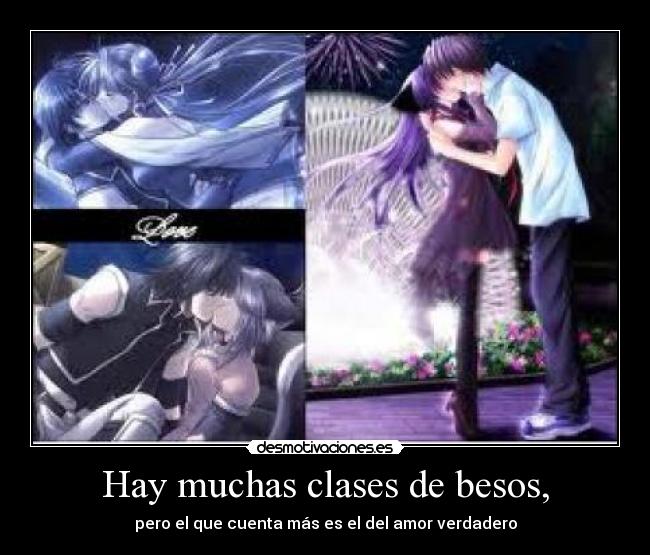 carteles besos anime beso amor verdadero desmotivaciones