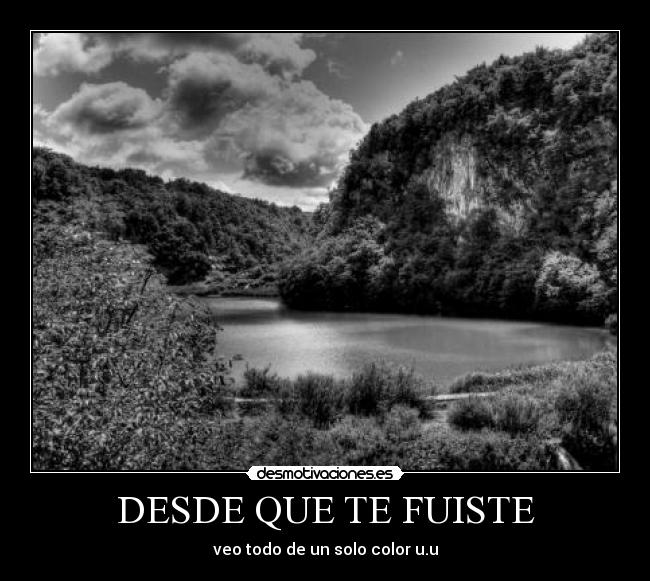 DESDE QUE TE FUISTE - veo todo de un solo color u.u