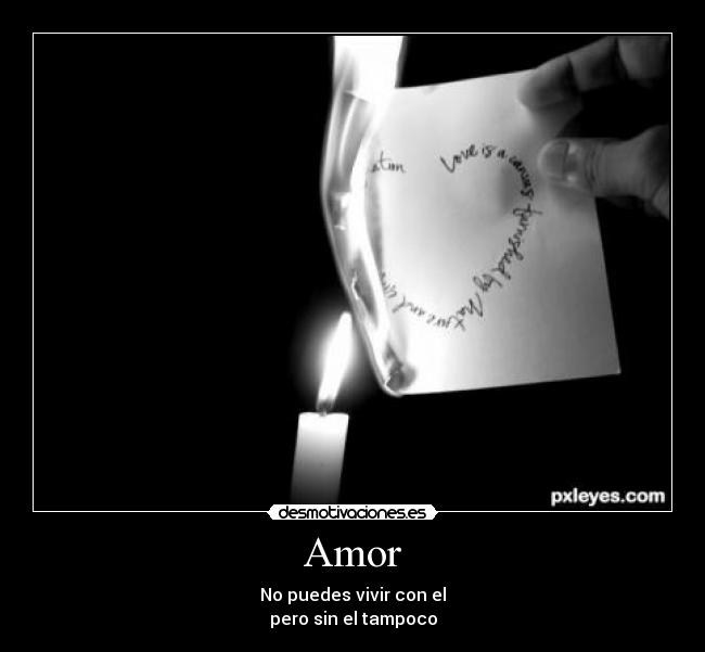 Amor - No puedes vivir con el
pero sin el tampoco