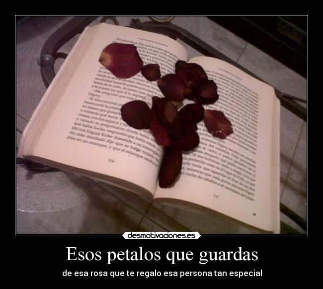 Esos petalos que guardas -