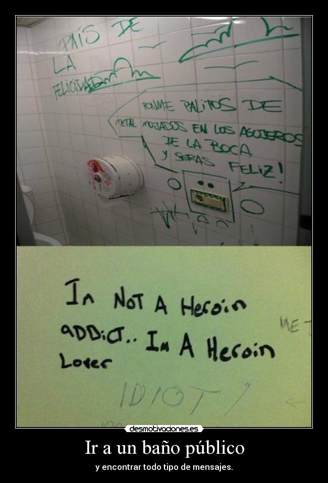 carteles banos publicos desmotivaciones