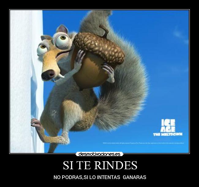 SI TE RINDES - NO PODRAS,SI LO INTENTAS  GANARAS
