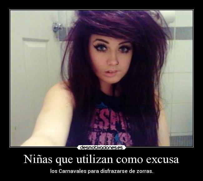 Niñas que utilizan como excusa - 
