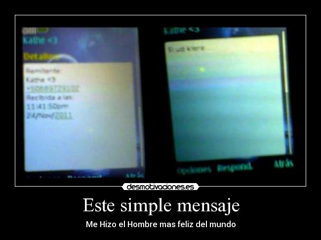 Este simple mensaje -