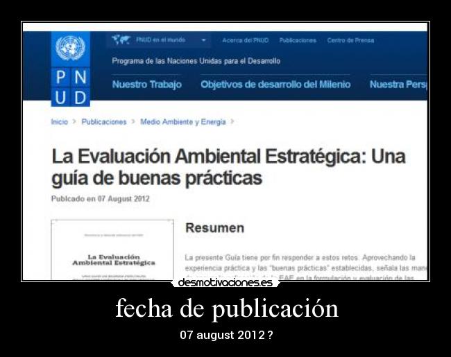 fecha de publicación - 07 august 2012 ?