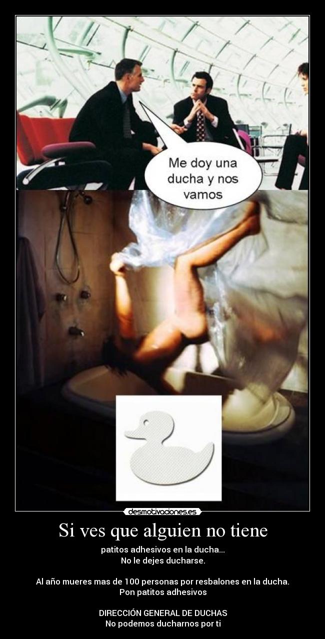carteles direccion general duchas trafico anuncio patitioos goma adhesivos desmotivaciones