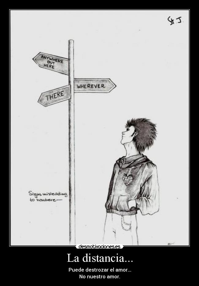La distancia... -