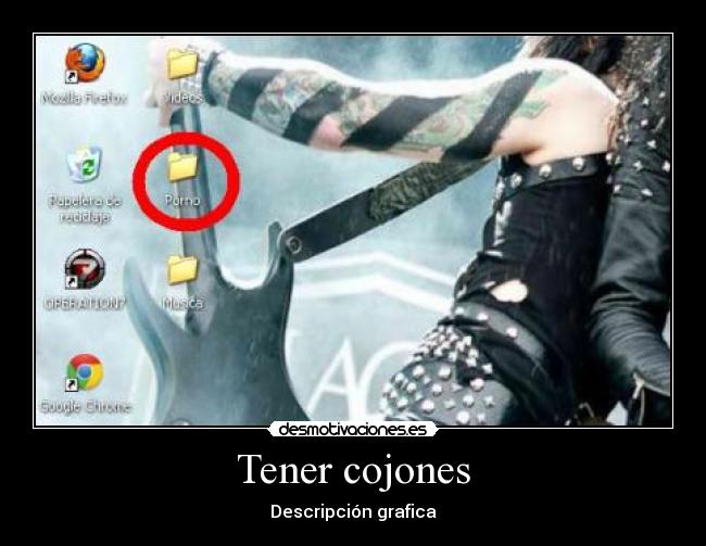 Tener cojones - Descripción grafica