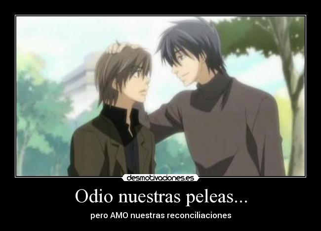 Odio nuestras peleas... -