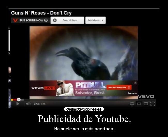 Publicidad de Youtube. - 