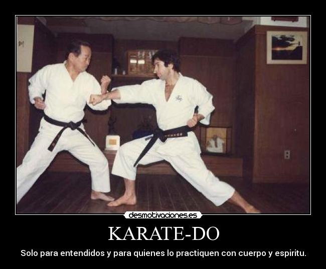 KARATE-DO - Solo para entendidos y para quienes lo practiquen con cuerpo y espiritu.