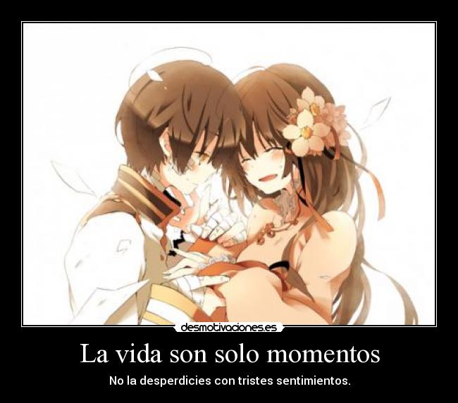 La vida son solo momentos -