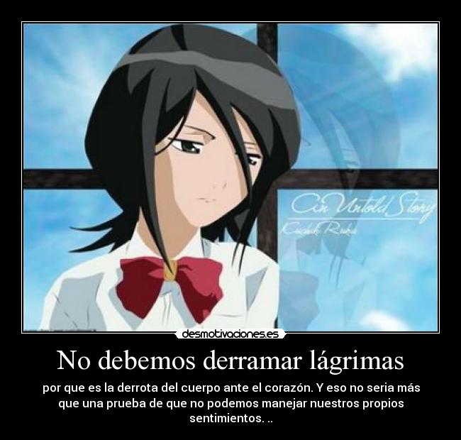 No debemos derramar lágrimas - 