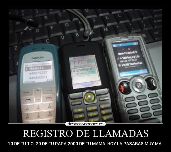 REGISTRO DE LLAMADAS - 