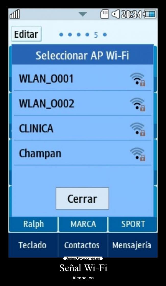 carteles champan wifi alcohol desmotivaciones