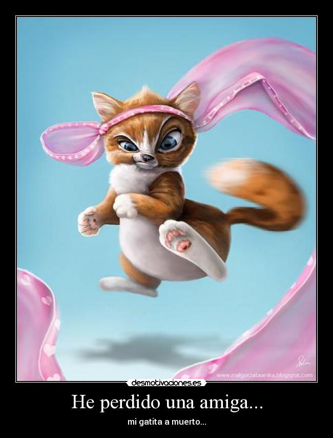 He perdido una amiga... -