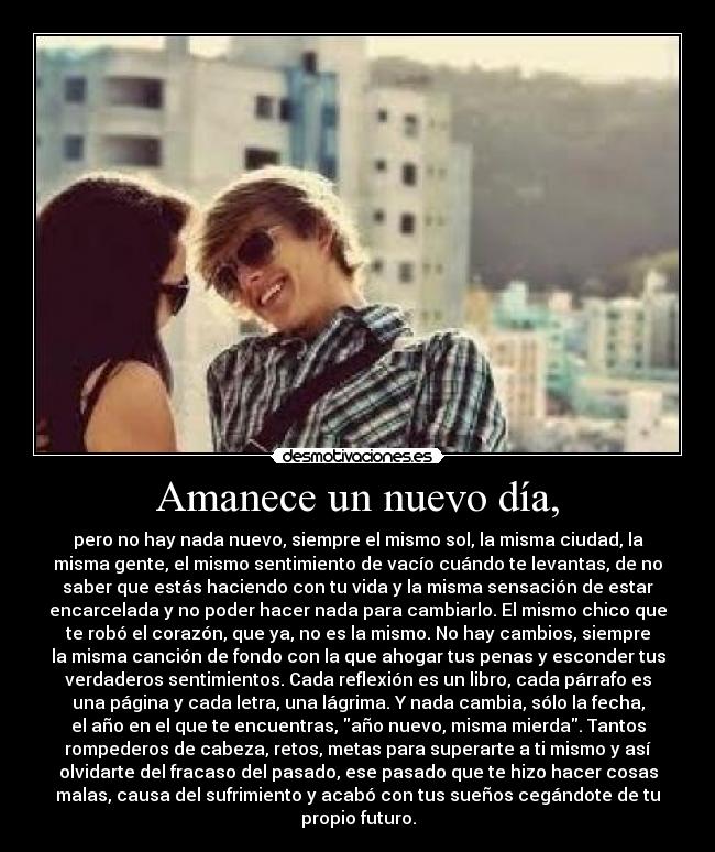 Amanece un nuevo día, - 
