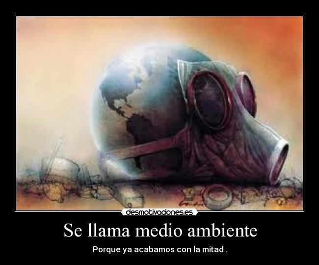 Se llama medio ambiente - Porque ya acabamos con la mitad .