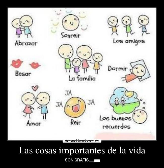 Las cosas importantes de la vida -