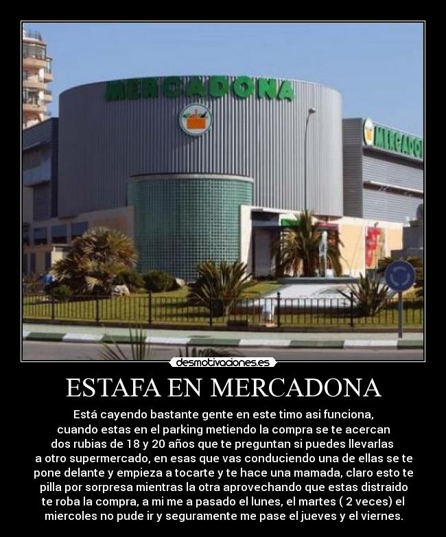 ESTAFA EN MERCADONA - 