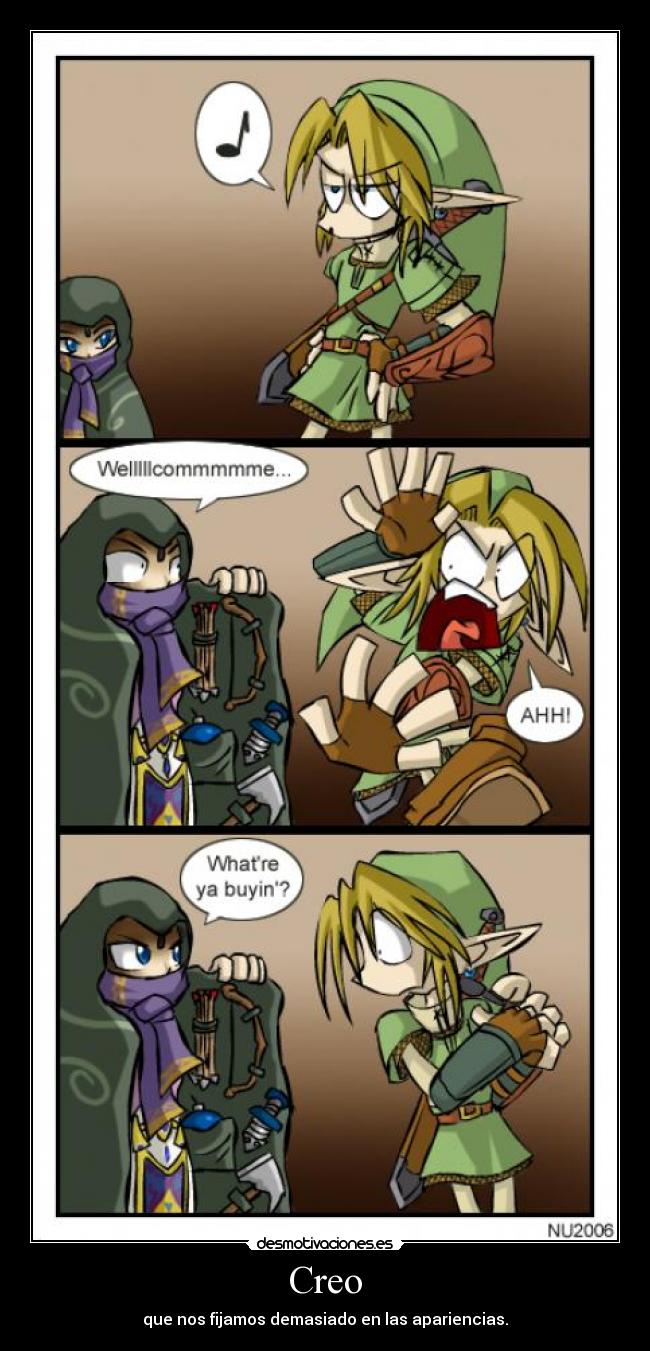 Creo - que nos fijamos demasiado en las apariencias.