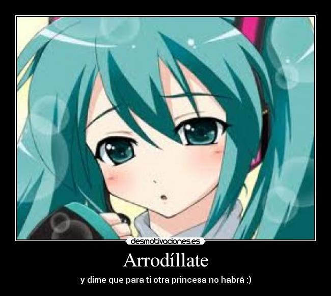 Arrodíllate - y dime que para ti otra princesa no habrá :)