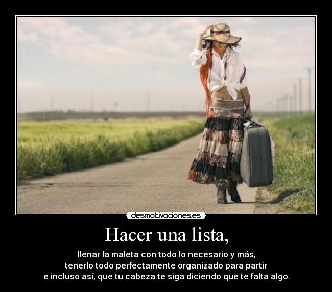 Hacer una lista, - 