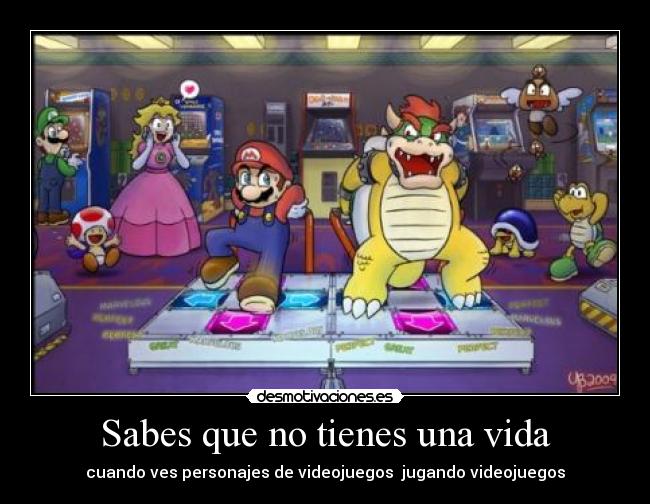 carteles vida mario videosjuegos videogames desmotivaciones