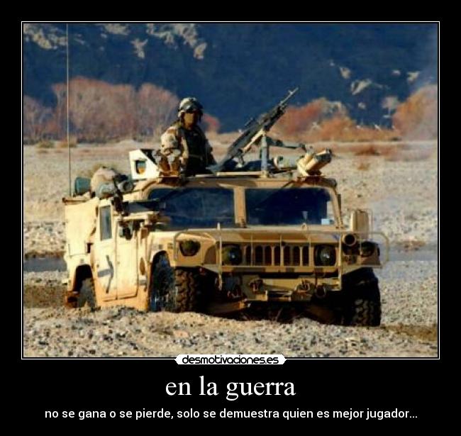 en la guerra -