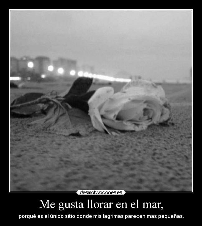 Me gusta llorar en el mar, -