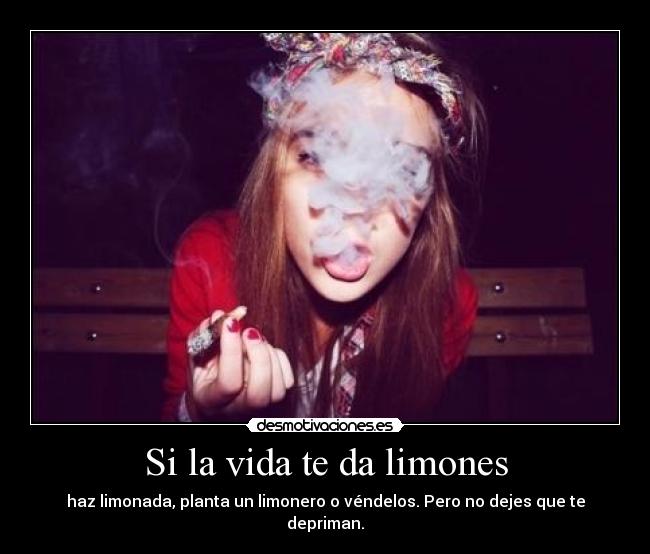 Si la vida te da limones - haz limonada, planta un limonero o véndelos. Pero no dejes que te depriman.
