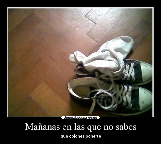 Mañanas en las que no sabes - que cojones ponerte