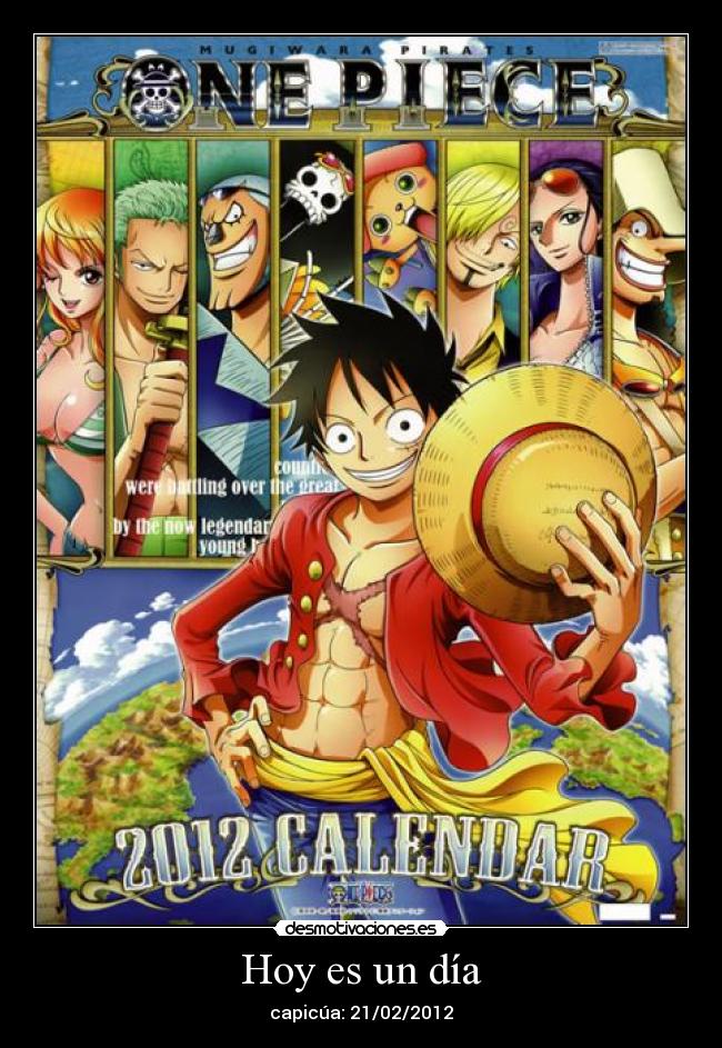 carteles one piece luffy zoro sanji robin nami chopper usopp brook franky dia capicua desmotivaciones