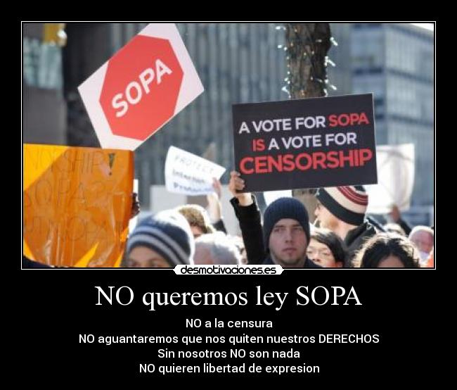 NO queremos ley SOPA -