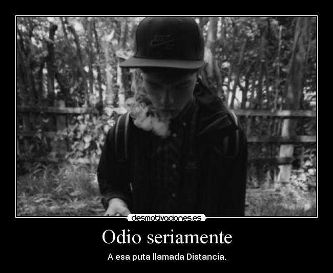 Odio seriamente - A esa puta llamada Distancia.