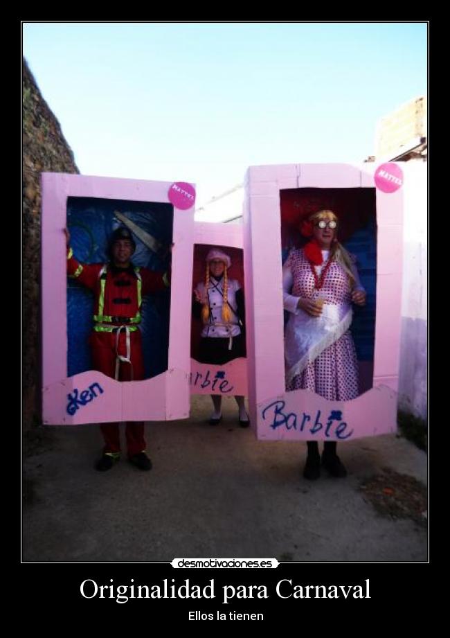 carteles carnaval barbie ken desmotivaciones