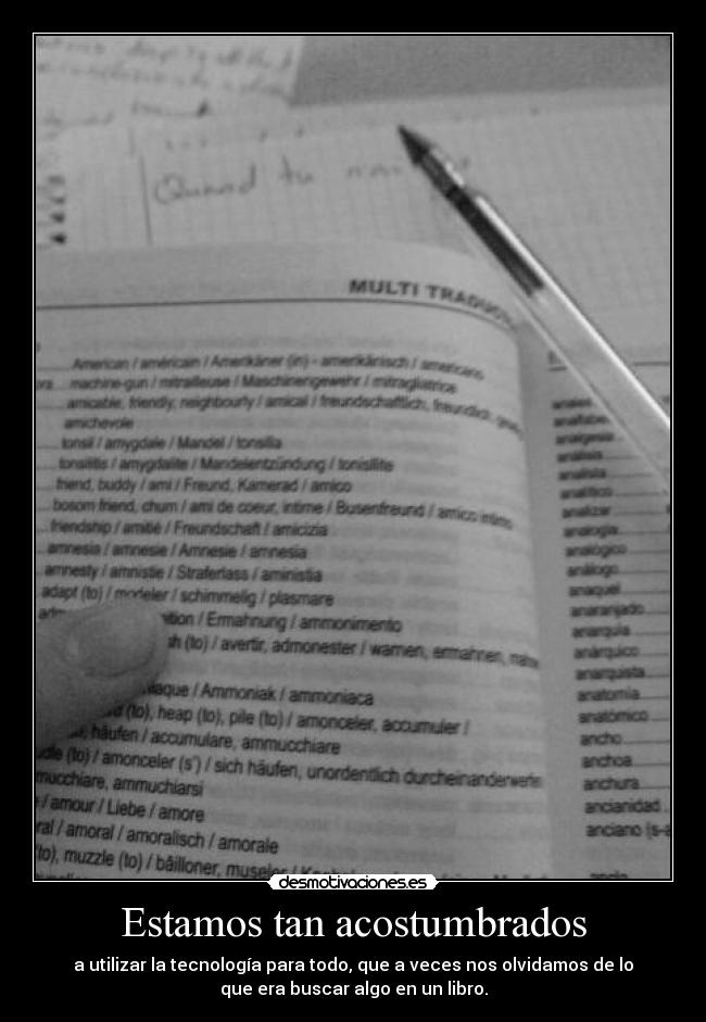 Estamos tan acostumbrados - 