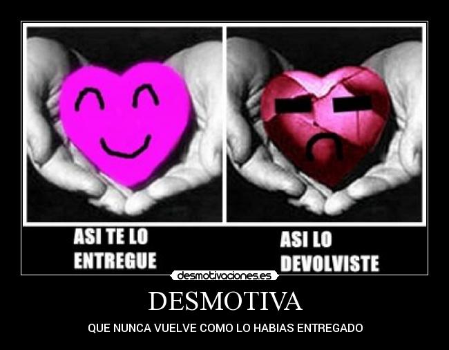 carteles corazones rotos desmotivaciones