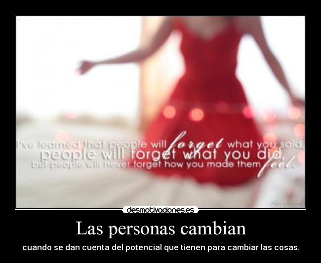 Las personas cambian - 