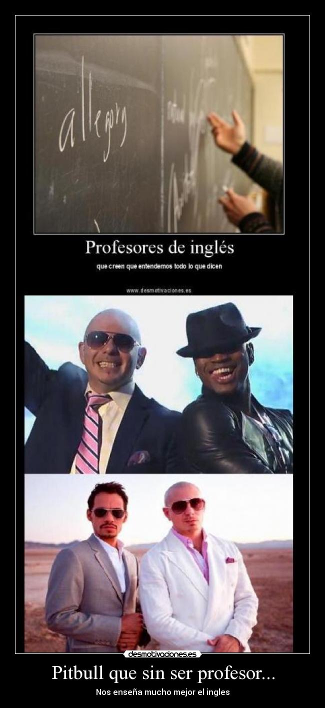 Pitbull que sin ser profesor... - Nos enseña mucho mejor el ingles