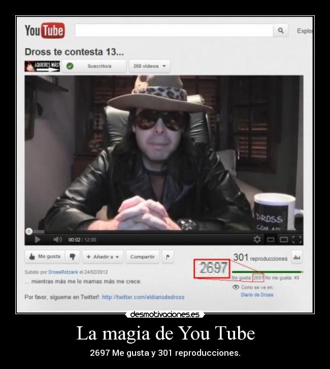 La magia de You Tube - 2697 Me gusta y 301 reproducciones.
